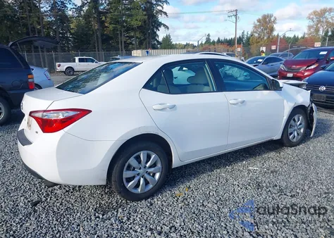 2014 Toyota Corolla Le z USA, uszkodzony, nr VIN 2T1BURHE3EC075886